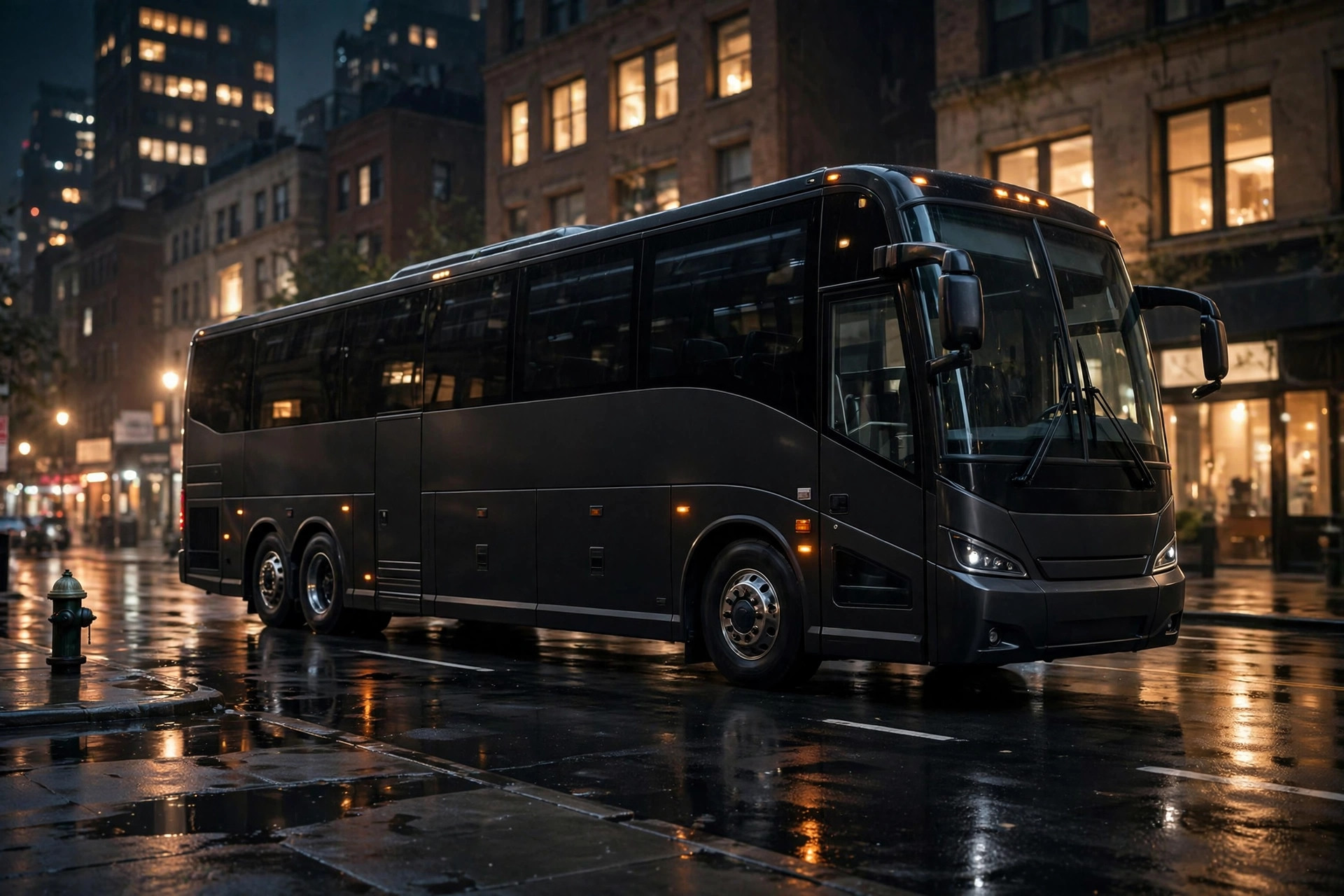 40 Passenger Luxury Bus or similar — image for illustration only.