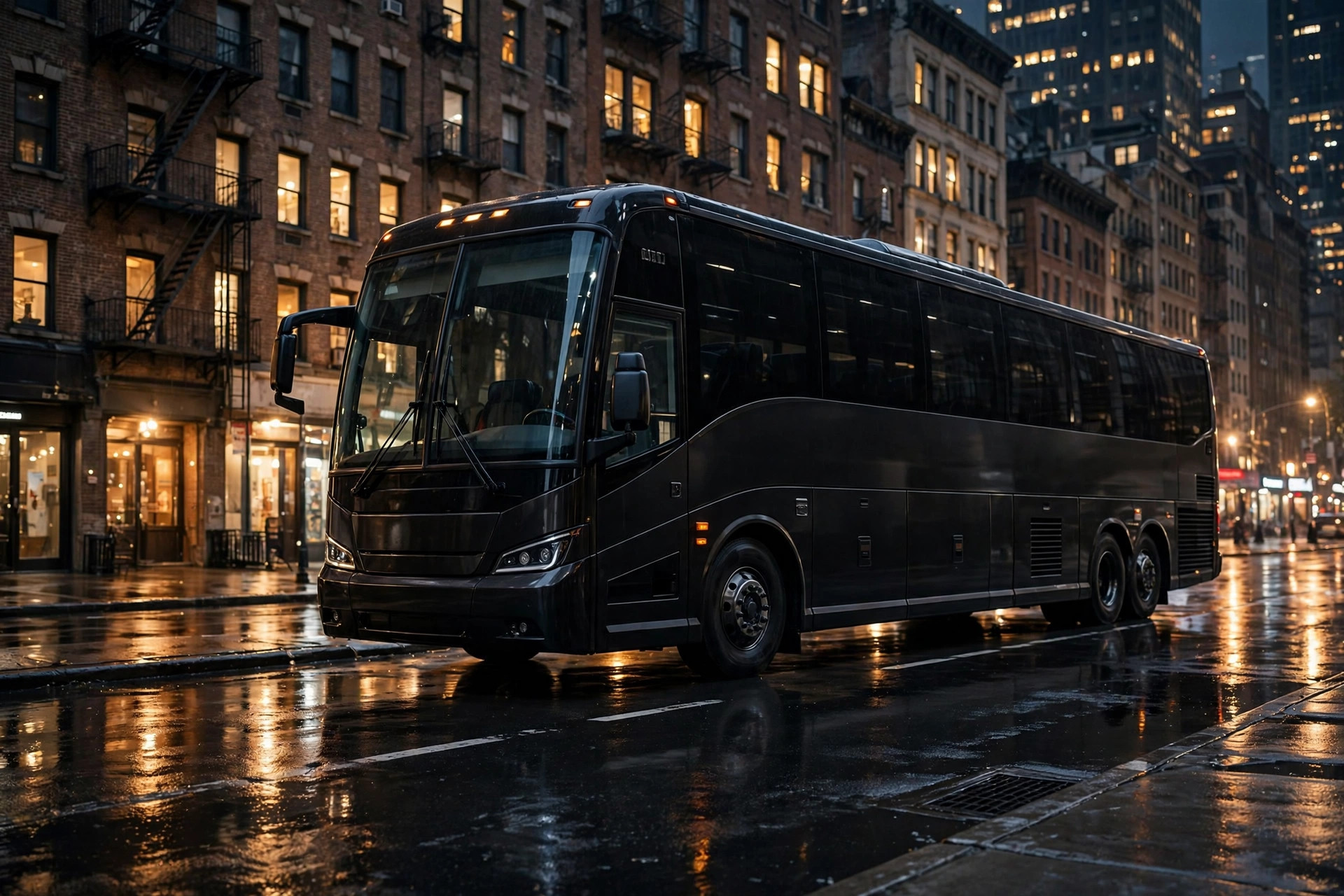 56 Passenger Luxury Bus or similar — image for illustration only.