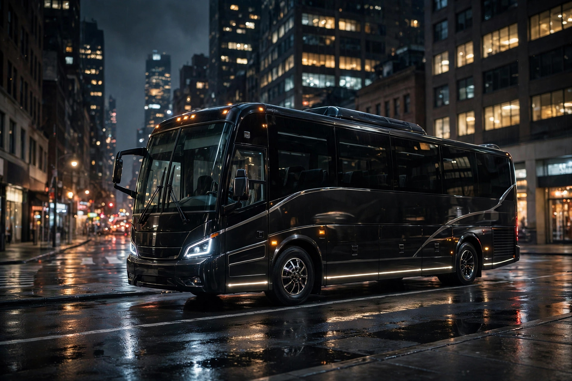 24-passenger luxury bus in New York City